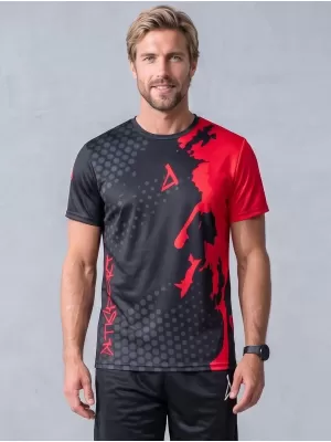 Männer funktionaler T -Shirt Premium ALTISPORT VOJ/ALM112TR01 SCHWARZ