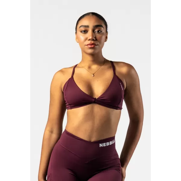  Sport-BH mit mittlerer Unterstützung TWIST-KNOT 423 DARK RED Nebbia 