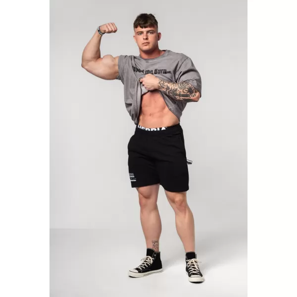  Schweres T-Shirt aus ausgewaschener Baumwolle GRIND 370 LIGHT GREY Nebbia 