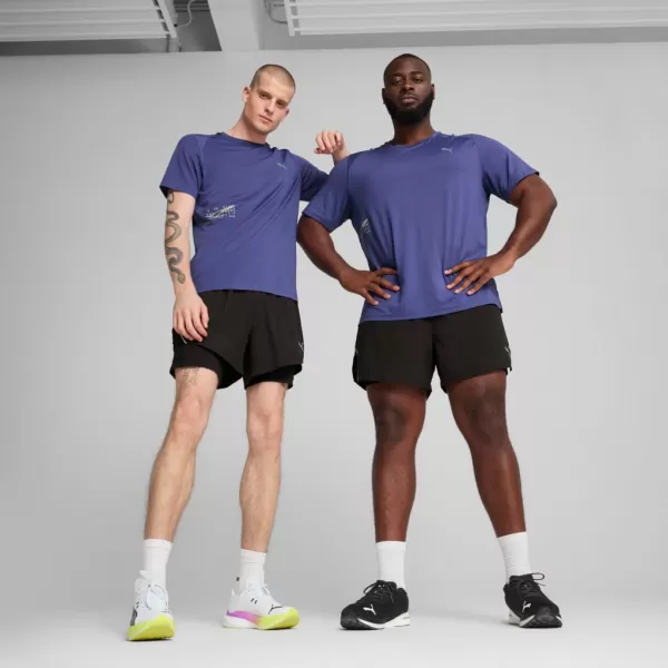  Shorts PUMA M RUN ULTRAWEAVE 2IN1 5"" SHORT​ 526635-01 SCHWARZ 