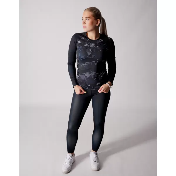  Frauen funktionales t -Shirt mit langen Ärmeln Premium ALTISPORT VOJ/ALW110TR03 SCHWARZ 