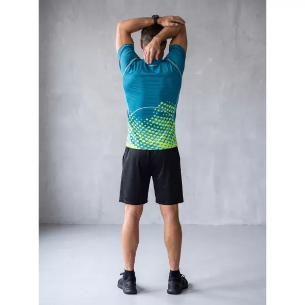  Funktionelle Kompression von Männern t -Shirt Premium ALTISPORT VOJ/ALM109TR04 EMERALD-FLUO 