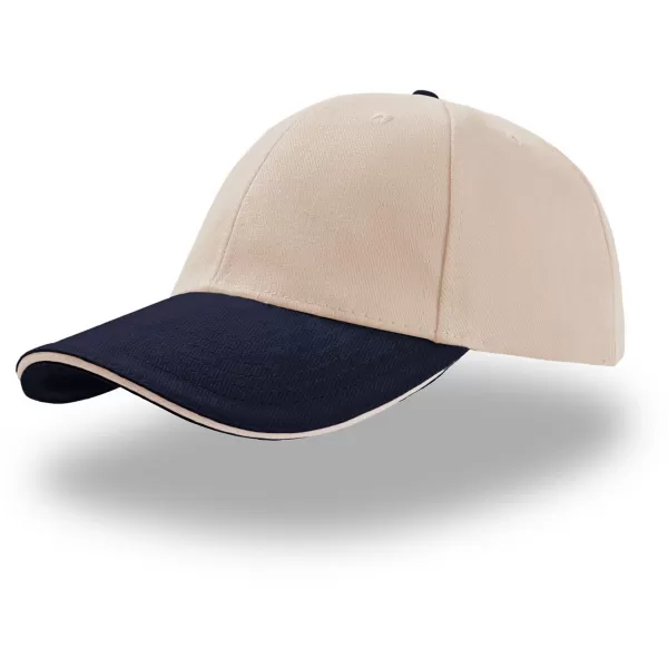  Kappe ATLANTIS | Liberty Sandwich NATUR/MARINE/NATUR 