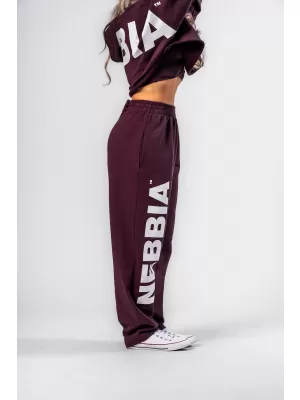 Lockere Baggy-Jogginghose BOYFRIEND STYLE 432 DUNKELROT Nebbia