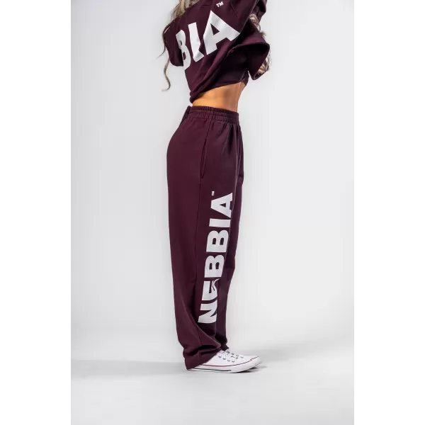  Lockere Baggy-Jogginghose BOYFRIEND STYLE 432 DUNKELROT Nebbia 