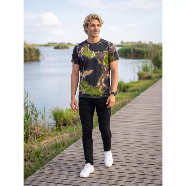  Männer funktionaler T -Shirt Premium ALTISPORT VOJ/ALM113TR01 MILITÄR 